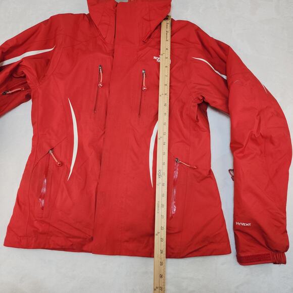 The North Face Recco Jacket Womens Small Red Avalanche Rescue System Reflector - Picture 12 of 14